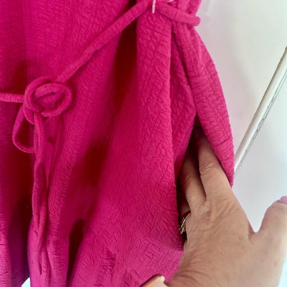Draper James hot pink cotton dress size XL.. Has drawstring waist. - Picture 4 of 4